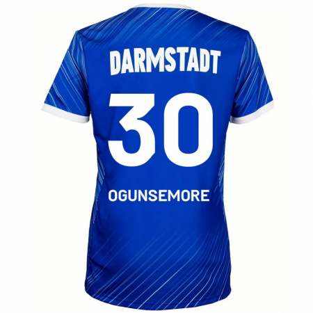 Kandiny Herren Malakai Ogunsemore #30 Blau Weiß Heimtrikot Trikot 2024/25 T-Shirt