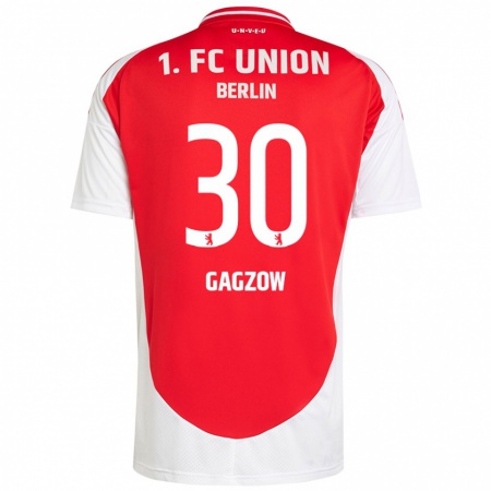 Kandiny Herren Fritz Gagzow #30 Rot Weiß Heimtrikot Trikot 2024/25 T-Shirt