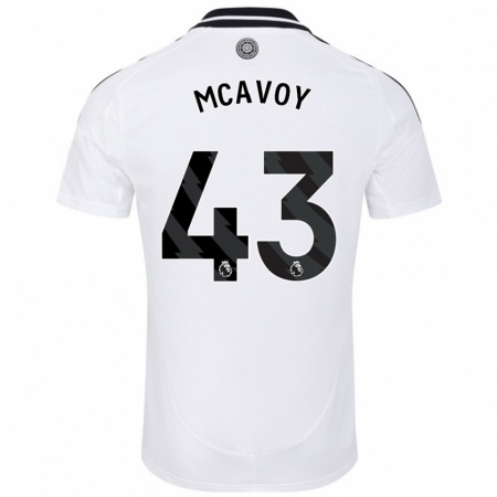 Kandiny Herren Connor Mcavoy #43 Weiß Heimtrikot Trikot 2024/25 T-Shirt