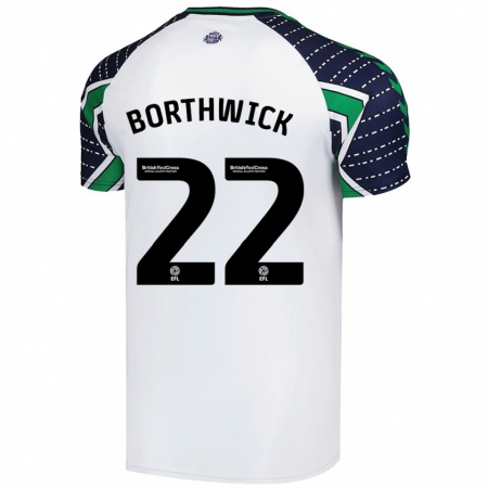 Kandiny Herren Megan Borthwick #22 Weiß Auswärtstrikot Trikot 2024/25 T-Shirt