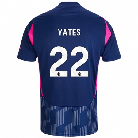 Kandiny Herren Ryan Yates #22 Königsblau Rosa Auswärtstrikot Trikot 2024/25 T-Shirt