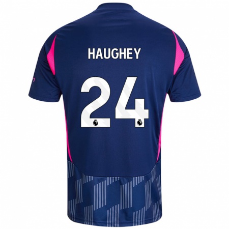 Kandiny Herren Ella Haughey #24 Königsblau Rosa Auswärtstrikot Trikot 2024/25 T-Shirt