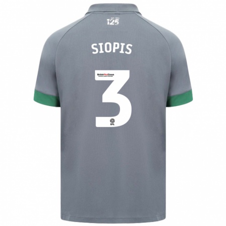 Kandiny Herren Manolis Siopis #3 Dunkelgrau Auswärtstrikot Trikot 2024/25 T-Shirt