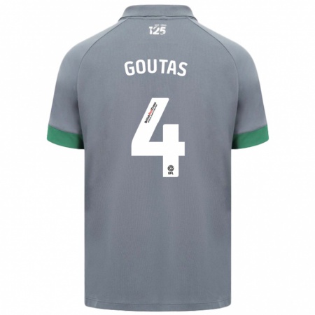 Kandiny Herren Dimitrios Goutas #4 Dunkelgrau Auswärtstrikot Trikot 2024/25 T-Shirt