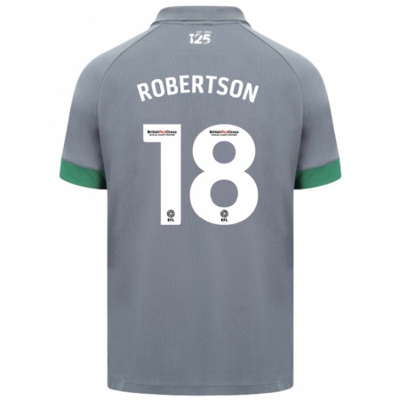 Kandiny Herren Alex Robertson #18 Dunkelgrau Auswärtstrikot Trikot 2024/25 T-Shirt