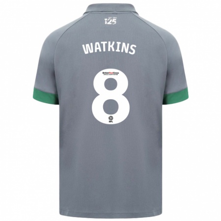 Kandiny Herren Seren Watkins #8 Dunkelgrau Auswärtstrikot Trikot 2024/25 T-Shirt