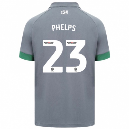 Kandiny Herren Anna Phelps #23 Dunkelgrau Auswärtstrikot Trikot 2024/25 T-Shirt