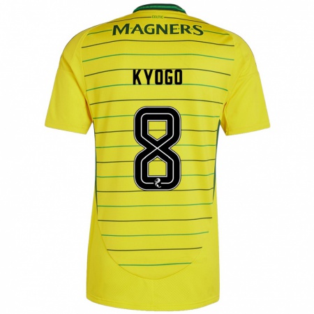 Kandiny Herren Kyogo Furuhashi #8 Gelb Auswärtstrikot Trikot 2024/25 T-Shirt