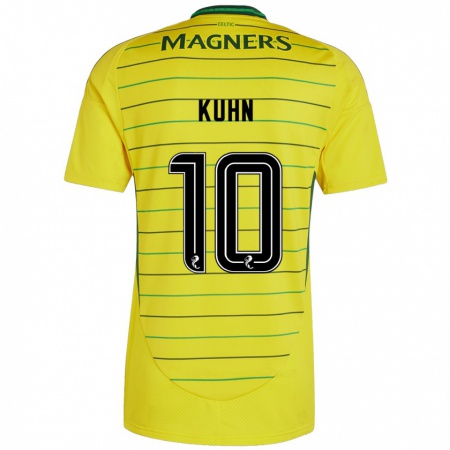 Kandiny Herren Nicolas Kühn #10 Gelb Auswärtstrikot Trikot 2024/25 T-Shirt