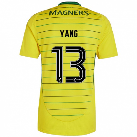 Kandiny Herren Hyun-Jun Yang #13 Gelb Auswärtstrikot Trikot 2024/25 T-Shirt