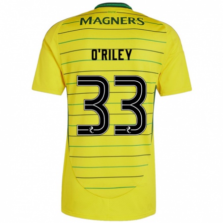 Kandiny Herren Matt O'riley #33 Gelb Auswärtstrikot Trikot 2024/25 T-Shirt