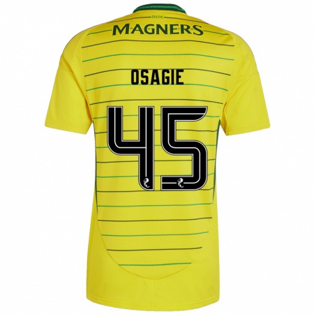 Kandiny Herren Justin Osagie #45 Gelb Auswärtstrikot Trikot 2024/25 T-Shirt