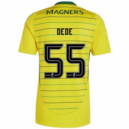 Kandiny Herren Josh Dede #55 Gelb Auswärtstrikot Trikot 2024/25 T-Shirt