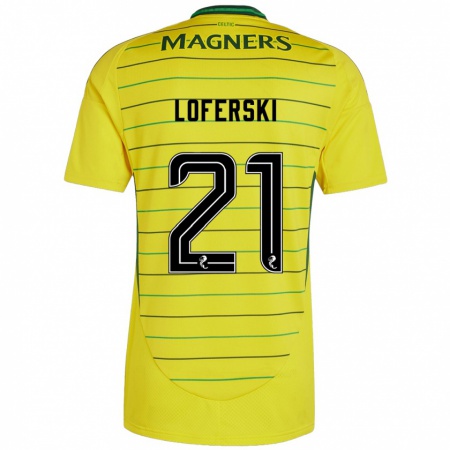 Kandiny Herren Kit Loferski #21 Gelb Auswärtstrikot Trikot 2024/25 T-Shirt