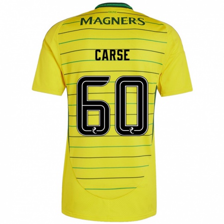 Kandiny Herren Mackenzie Carse #60 Gelb Auswärtstrikot Trikot 2024/25 T-Shirt