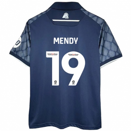 Kandiny Herren Jacob Mendy #19 Schwarz Auswärtstrikot Trikot 2024/25 T-Shirt