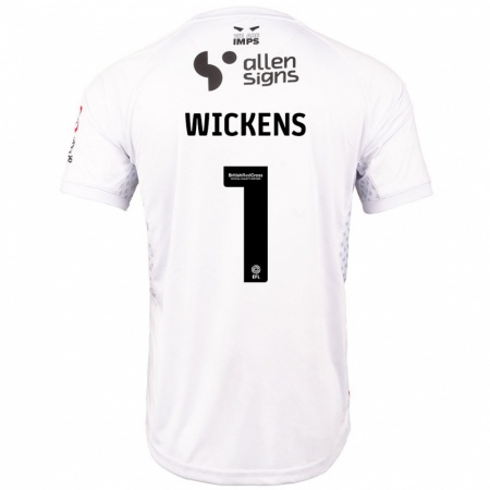 Kandiny Herren George Wickens #1 Rot Weiß Auswärtstrikot Trikot 2024/25 T-Shirt