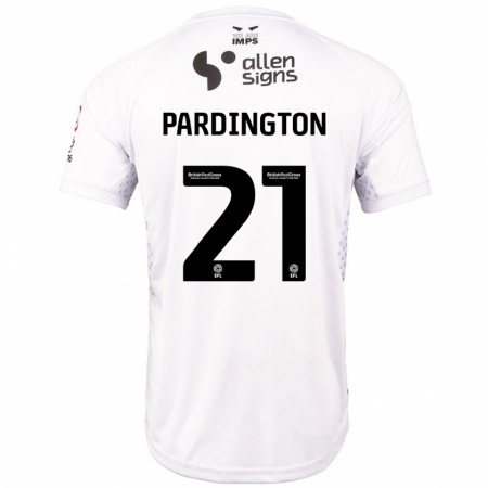 Kandiny Herren Jamie Pardington #21 Rot Weiß Auswärtstrikot Trikot 2024/25 T-Shirt