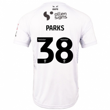 Kandiny Herren Charlie Parks #38 Rot Weiß Auswärtstrikot Trikot 2024/25 T-Shirt