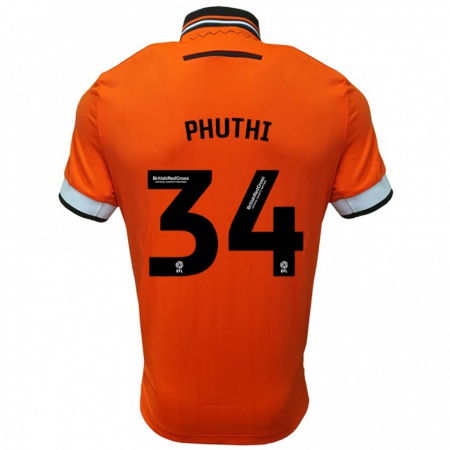 Kandiny Herren Joey Phuthi #34 Orange Weiß Auswärtstrikot Trikot 2024/25 T-Shirt