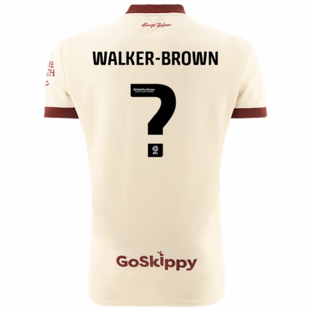 Kandiny Herren Rushon Walker-Brown #0 Cremeweiß Auswärtstrikot Trikot 2024/25 T-Shirt