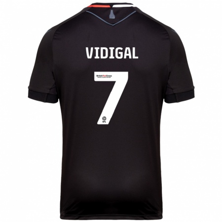 Kandiny Herren André Vidigal #7 Schwarz Auswärtstrikot Trikot 2024/25 T-Shirt