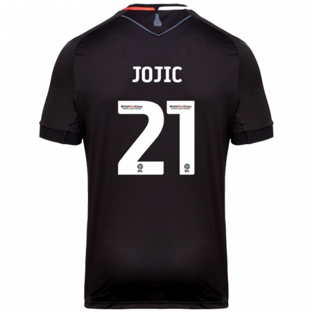 Kandiny Herren Nikola Jojic #21 Schwarz Auswärtstrikot Trikot 2024/25 T-Shirt