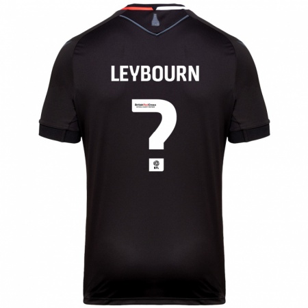 Kandiny Herren Charlie Leybourn #0 Schwarz Auswärtstrikot Trikot 2024/25 T-Shirt