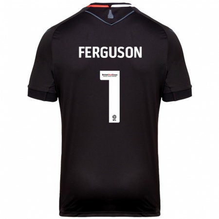 Kandiny Herren Georgie Ferguson #1 Schwarz Auswärtstrikot Trikot 2024/25 T-Shirt