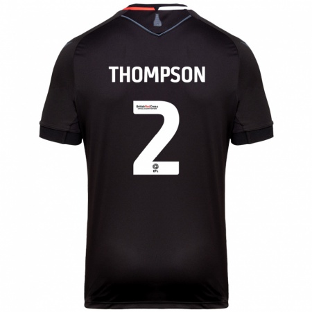 Kandiny Herren Sophie Thompson #2 Schwarz Auswärtstrikot Trikot 2024/25 T-Shirt