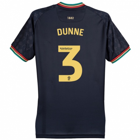 Kandiny Herren Jimmy Dunne #3 Dunkelmarineblau Auswärtstrikot Trikot 2024/25 T-Shirt