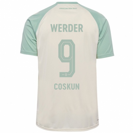 Kandiny Herren Boran-Firat Coskun #9 Cremeweiß Hellgrün Auswärtstrikot Trikot 2024/25 T-Shirt