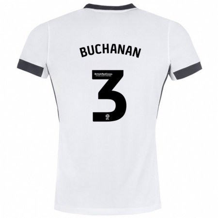 Kandiny Herren Lee Buchanan #3 Weiß Schwarz Auswärtstrikot Trikot 2024/25 T-Shirt