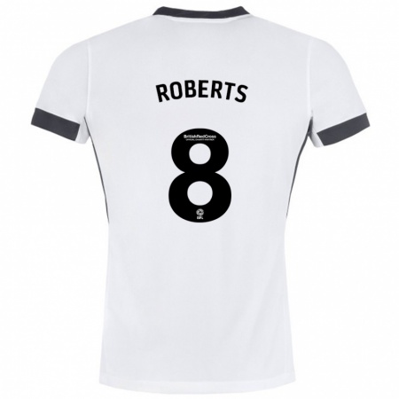 Kandiny Herren Tyler Roberts #8 Weiß Schwarz Auswärtstrikot Trikot 2024/25 T-Shirt