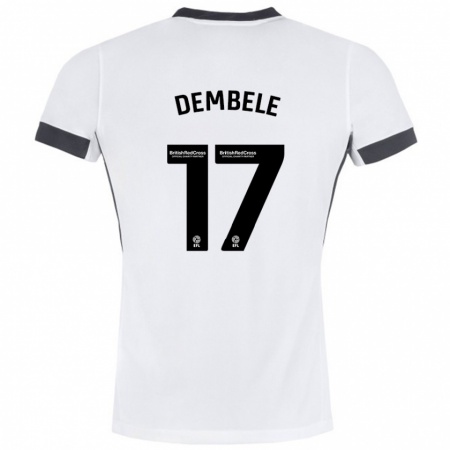 Kandiny Herren Siriki Dembélé #17 Weiß Schwarz Auswärtstrikot Trikot 2024/25 T-Shirt