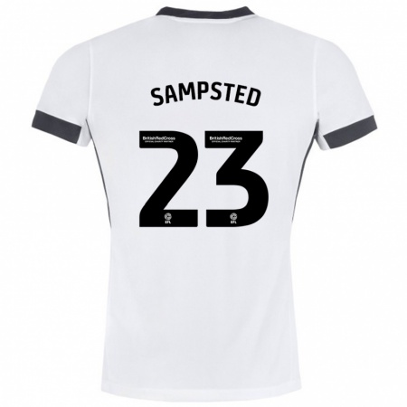 Kandiny Herren Alfons Sampsted #23 Weiß Schwarz Auswärtstrikot Trikot 2024/25 T-Shirt