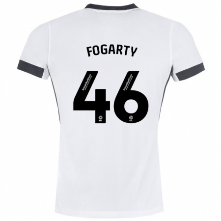 Kandiny Herren Tom Fogarty #46 Weiß Schwarz Auswärtstrikot Trikot 2024/25 T-Shirt