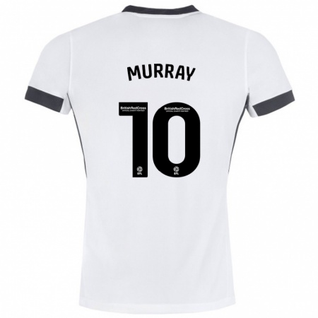 Kandiny Herren Christie Harrison-Murray #10 Weiß Schwarz Auswärtstrikot Trikot 2024/25 T-Shirt