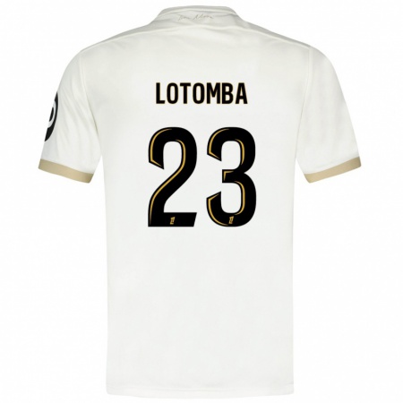 Kandiny Herren Jordan Lotomba #23 Weißgold Auswärtstrikot Trikot 2024/25 T-Shirt