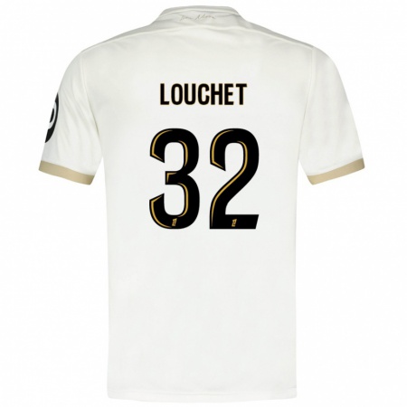 Kandiny Herren Tom Louchet #32 Weißgold Auswärtstrikot Trikot 2024/25 T-Shirt