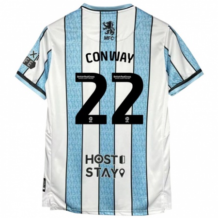 Kandiny Herren Tommy Conway #22 Weiß Blau Auswärtstrikot Trikot 2024/25 T-Shirt