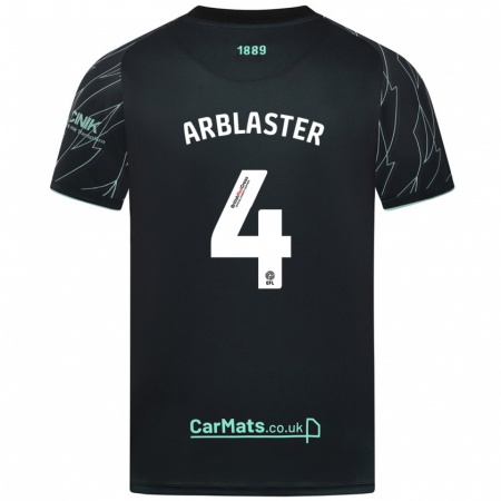 Kandiny Herren Oliver Arblaster #4 Schwarz Grün Auswärtstrikot Trikot 2024/25 T-Shirt