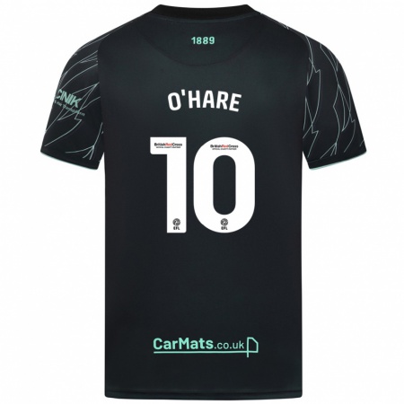 Kandiny Herren Callum O'hare #10 Schwarz Grün Auswärtstrikot Trikot 2024/25 T-Shirt