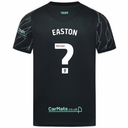 Kandiny Herren Evan Easton #0 Schwarz Grün Auswärtstrikot Trikot 2024/25 T-Shirt