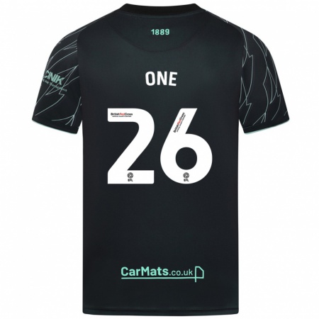 Kandiny Herren Ryan Oné #26 Schwarz Grün Auswärtstrikot Trikot 2024/25 T-Shirt