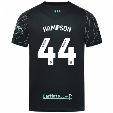 Kandiny Herren Owen Hampson #44 Schwarz Grün Auswärtstrikot Trikot 2024/25 T-Shirt