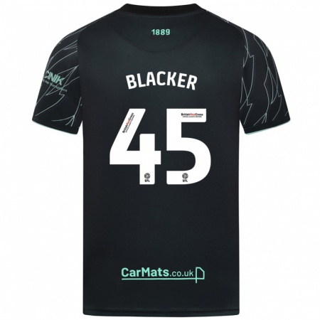 Kandiny Herren Billy Blacker #45 Schwarz Grün Auswärtstrikot Trikot 2024/25 T-Shirt