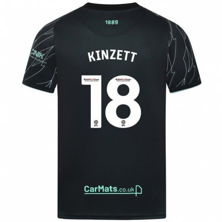 Kandiny Herren Ella Kinzett #18 Schwarz Grün Auswärtstrikot Trikot 2024/25 T-Shirt