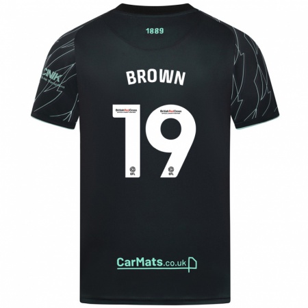 Kandiny Herren Alanta Brown #19 Schwarz Grün Auswärtstrikot Trikot 2024/25 T-Shirt