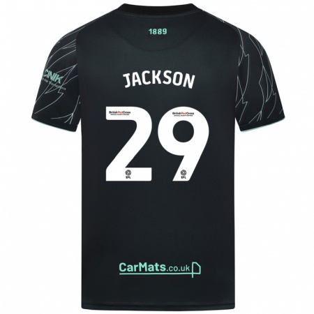 Kandiny Herren Fallon Connolly-Jackson #29 Schwarz Grün Auswärtstrikot Trikot 2024/25 T-Shirt